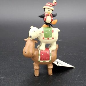 2013 Suzi Skoglund Blossom Bucket ornament, Moose, Polar Bear, Penguin *Broken*